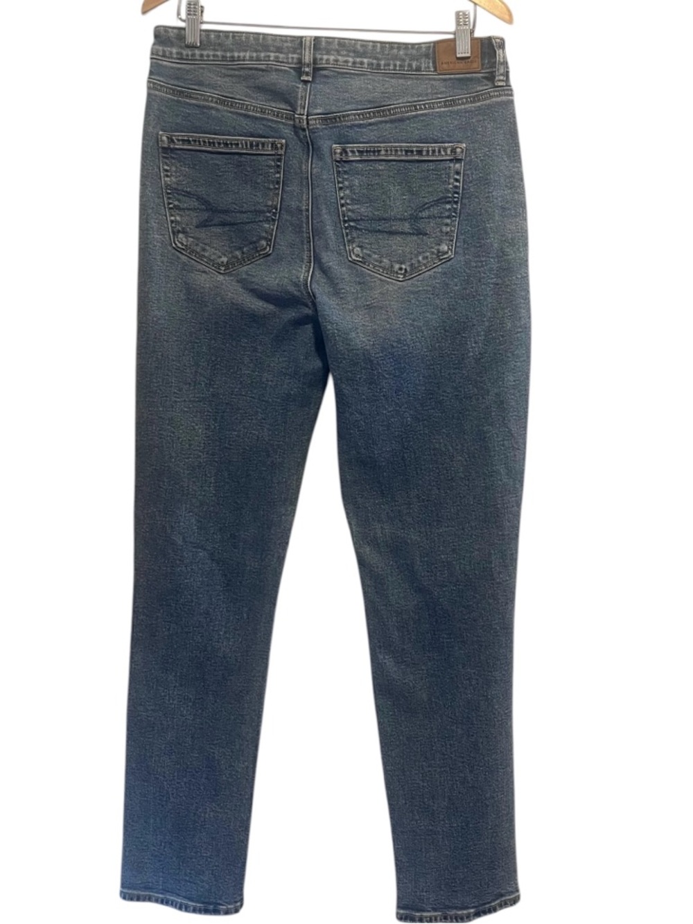 American Eagle Strigid Mom Jeans High Rise Distressed Ripped Vintage Y2K Denim - Picture 2 of 14